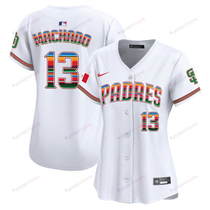 Manny Machado 13 San Diego Padres Mexico Women Jersey - White