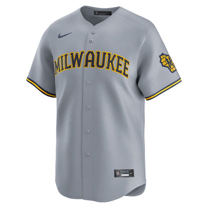 Milwaukee Brewers Away Limited Men Jersey - Gray