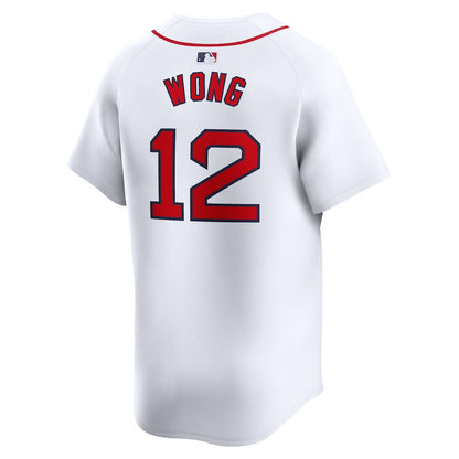 Connor Wong 12 Boston Red Sox Home Limited Men Jersey - White