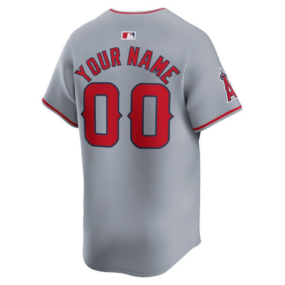 Los Angeles Angels Away Limited Custom Men Jersey - Gray