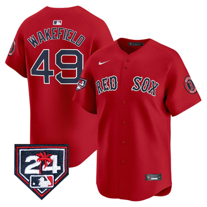 Tim Wakefield 49 Boston Red Sox 2024 Spring Training Men Jersey - Red