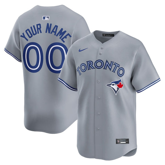 Toronto Blue Jays Away Limited Custom Men Jersey - Gray