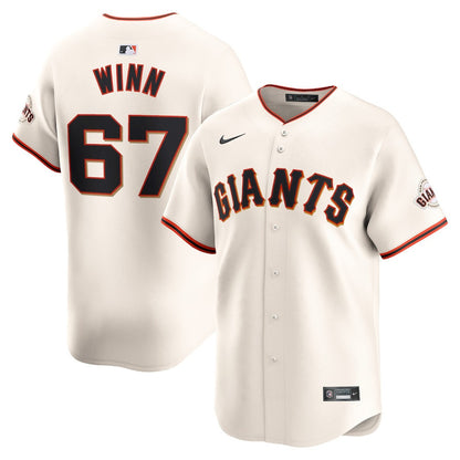Keaton Winn 67 San Francisco Giants Home Limited Jersey - Cream