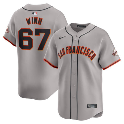 Keaton Winn 67 San Francisco Giants Away Limited Men Jersey - Gray