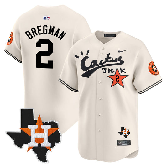 Alex Bregman 2 Houston Astros Cactus Jack Limited Jersey Houston Patch - Men