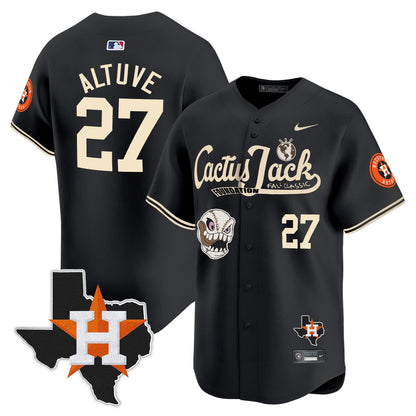 Jose Altuve 27 Houston Astros Cactus Jack Foundation Fall Classic Limited Jersey - Men