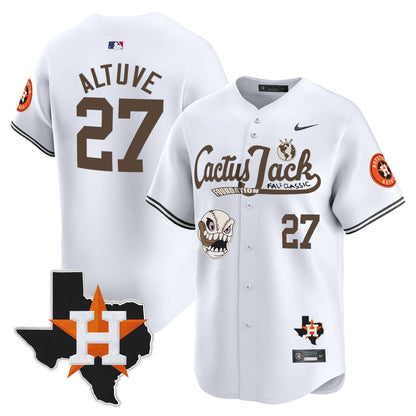 Jose Altuve 27 Houston Astros Cactus Jack Foundation Fall Classic Limited Jersey - Men