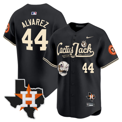 Yordan Alvarez 44 Houston Astros Cactus Jack Foundation Fall Classic Limited Jersey - Men