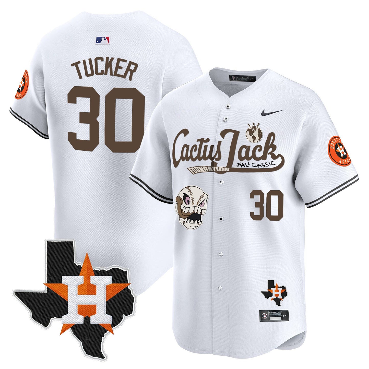 Kyle Tucker 30 Houston Astros Cactus Jack Foundation Fall Classic Limited Jersey - Men