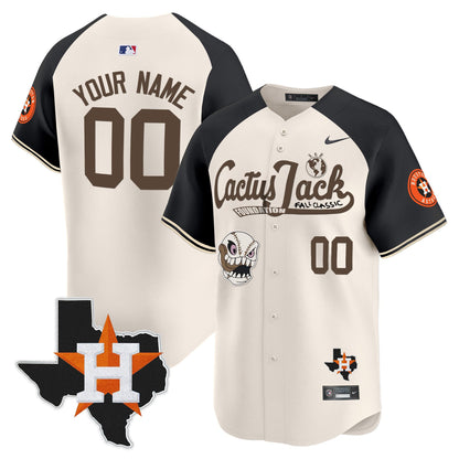 Houston Astros Cactus Jack Foundation Fall Classic Limited Jersey - Men, Customized