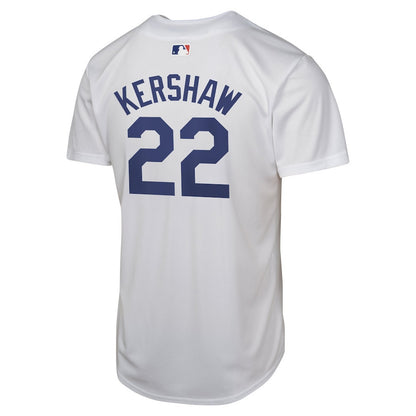 Clayton Kershaw 22 Los Angeles Dodgers Home YOUTH Jersey - White