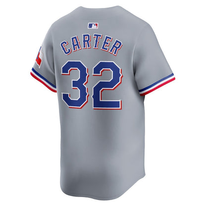 Evan Carter 32 Texas Rangers Away Limited Men Jersey - Gray