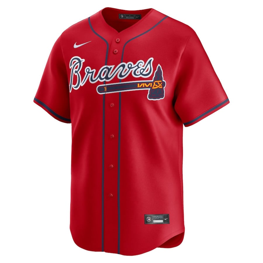 Atlanta Braves Alternate Limited Custom Men Jersey - Red