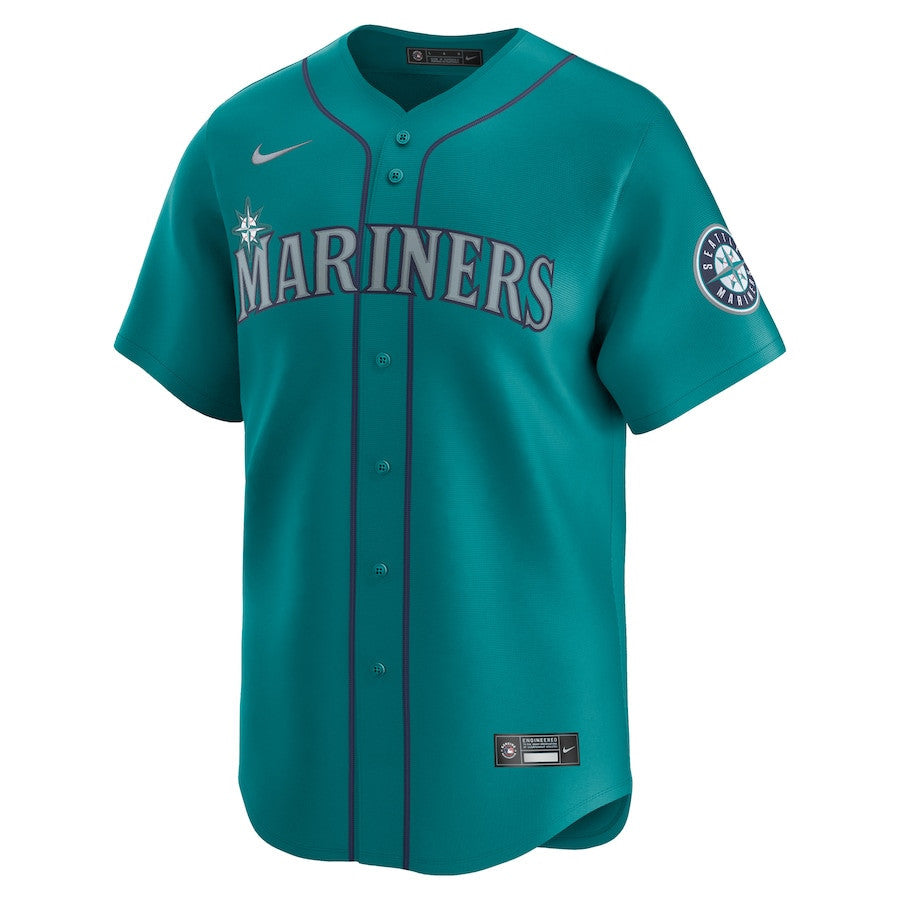 Seattle Mariners Alternate Limited Custom Men Jersey - Aqua