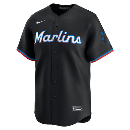 Miami Marlins Alternate Limited Custom Men Jersey - Black