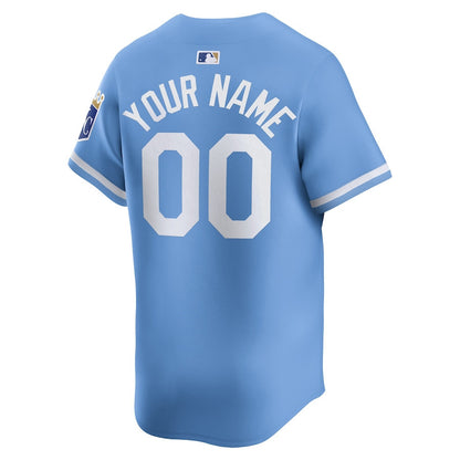 Kansas City Royals Alternate Limited Custom Men Jersey - Light Blue