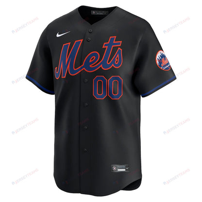 New York Mets Alternate Limited Custom Men Jersey - Black