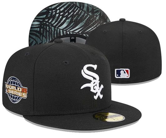 Chicago White Sox World Series Patch 59FIFTY Snapback Hat - Black