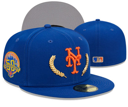 New York Mets 50 Anniversary Patch 59FIFTY Snapback Hat - Royal