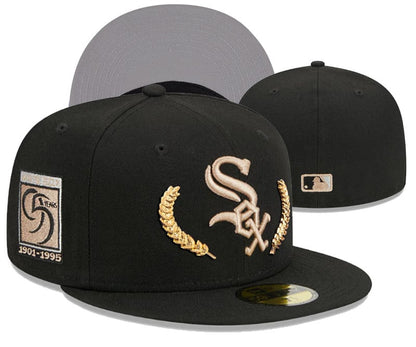 Chicago White Sox 95th Anniversary Patch 59FIFTY Snapback Hat - Black