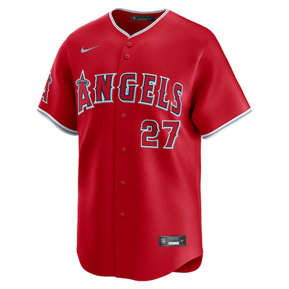 Mike Trout 27 Los Angeles Angels Alternate Limited Men Jersey - Red