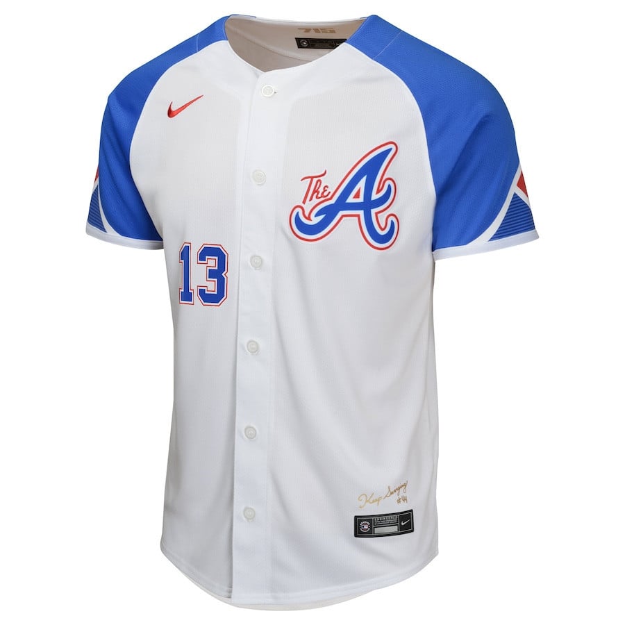 Ronald Acuña Jr. 13 Atlanta Braves City Connect Limited YOUTH Jersey - White