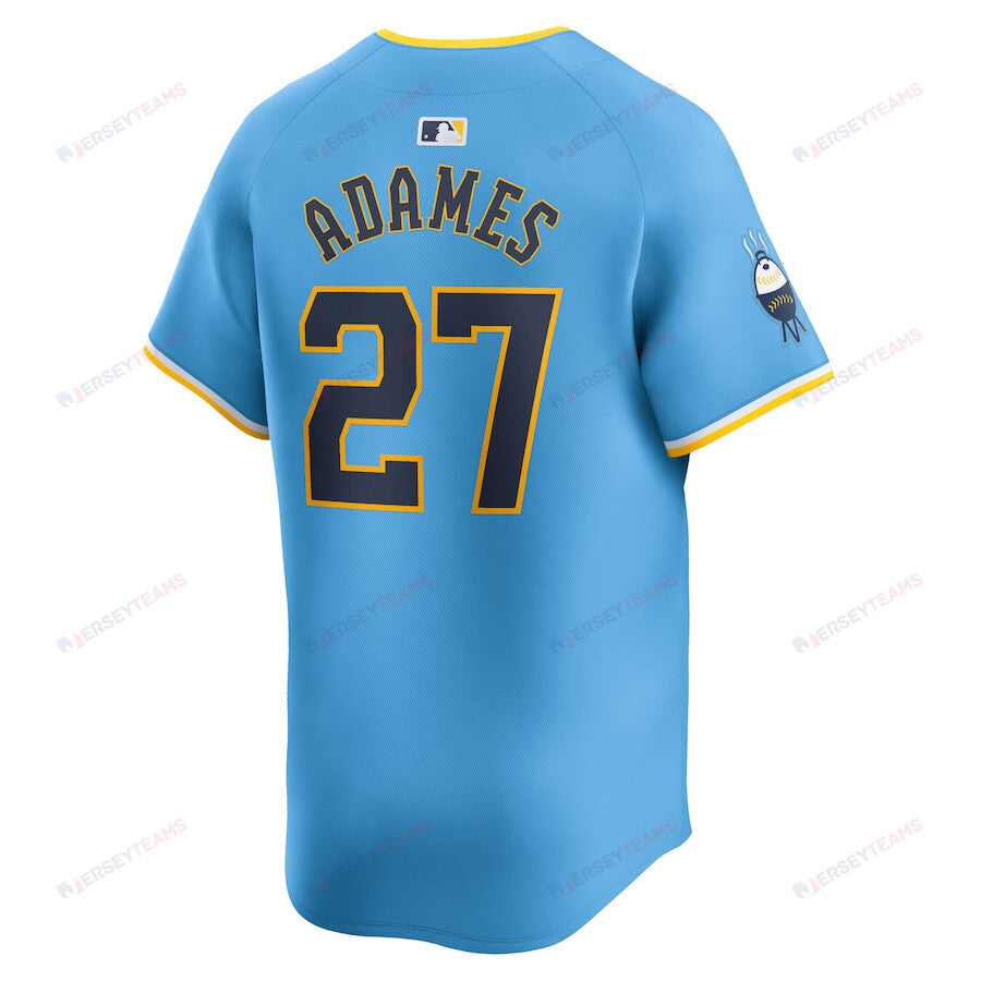 Willy Adames 27 Milwaukee Brewers City Connect Limited Men Jersey - Powder Blue