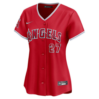 Mike Trout 27 Los Angeles Angels Alternate Limited Women Jersey - Red