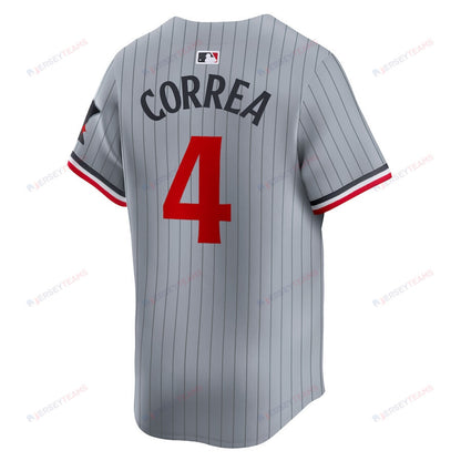 Carlos Correa 4 Minnesota Twins Road Limited Men Jersey - Gray