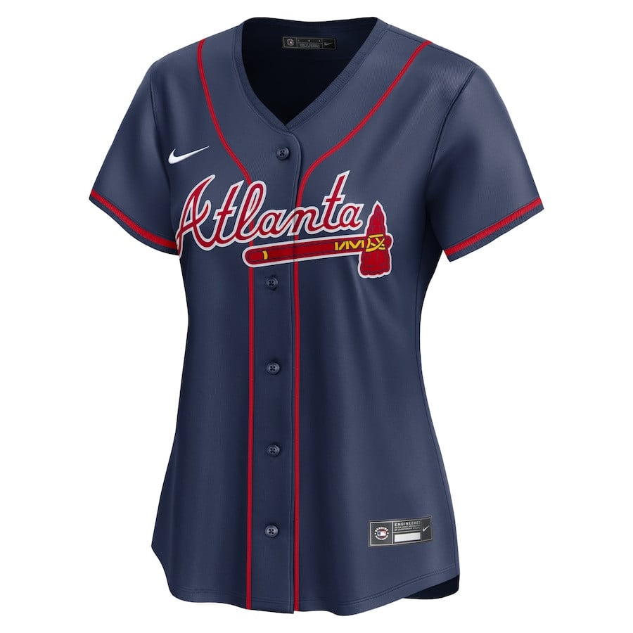 Ronald Acuña Jr. 13 Atlanta Braves Alternate Limited Women Player Jersey – Navy