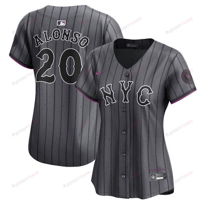 Pete Alonso 20 New York Mets 2024 City Connect Limited Women Jersey - Graphite