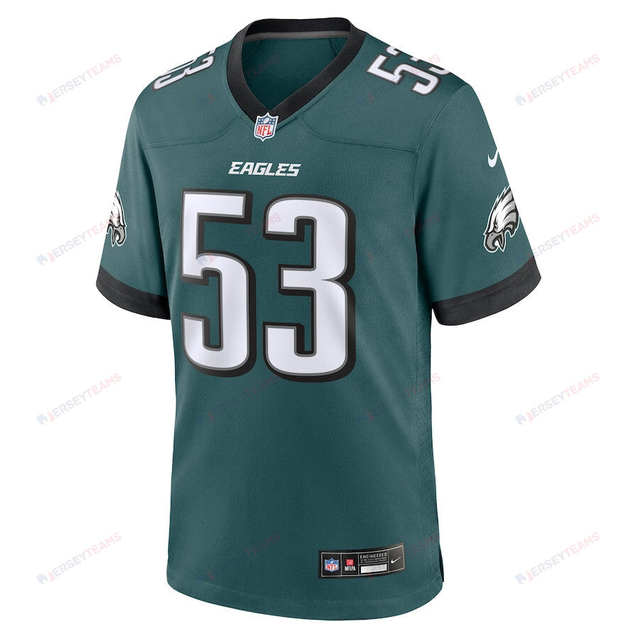 Zach Baun 53 Philadelphia Eagles Game Men Jersey - Midnight Green
