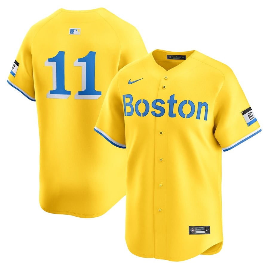 Rafael Devers 11 Boston Red Sox City Connect Limited Men Jersey - Gold