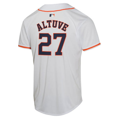 Jose Altuve 27 Houston Astros Home Game Player YOUTH Jersey - White