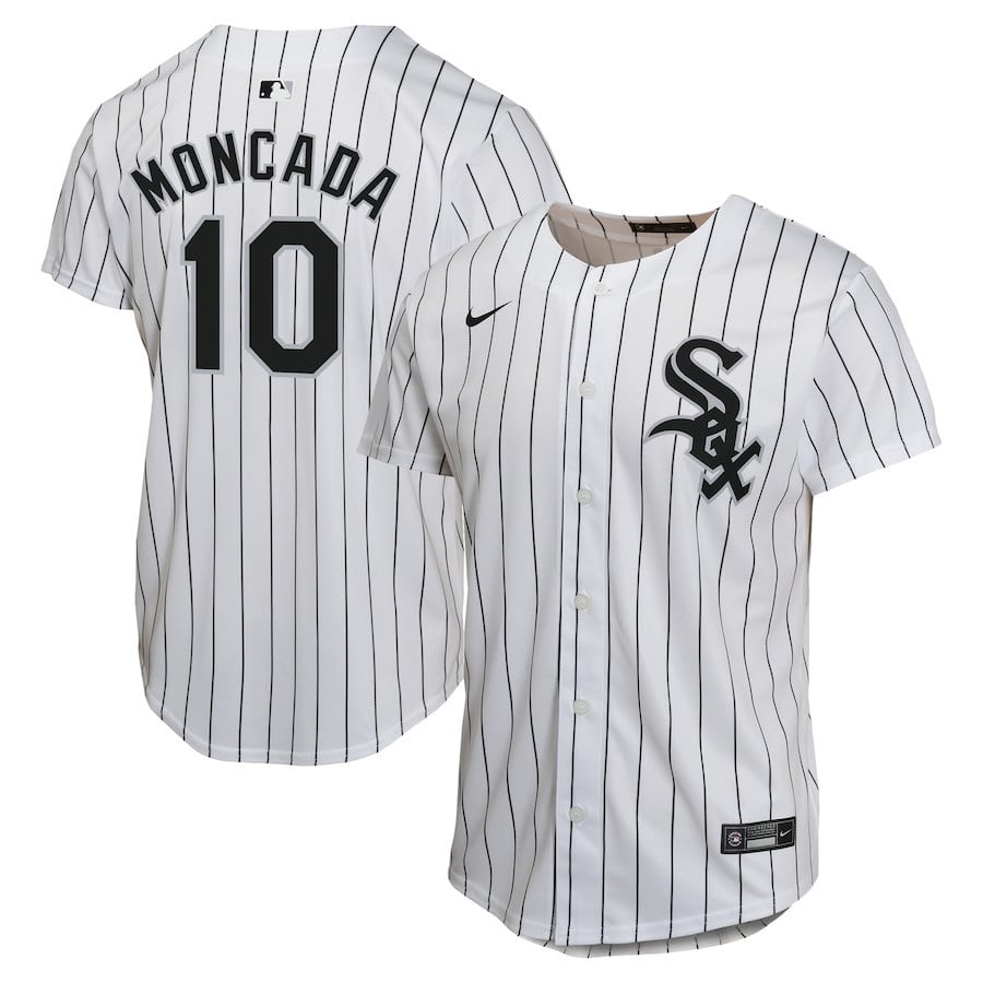 Yoan Moncada 10 Chicago White Sox Home Game Player YOUTH Jersey - White