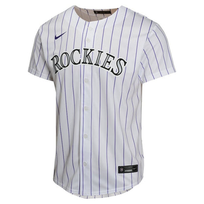 Charlie Blackmon 19 Colorado Rockies Home Game Player YOUTH Jersey - White