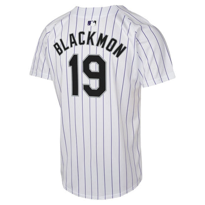 Charlie Blackmon 19 Colorado Rockies Home Game Player YOUTH Jersey - White