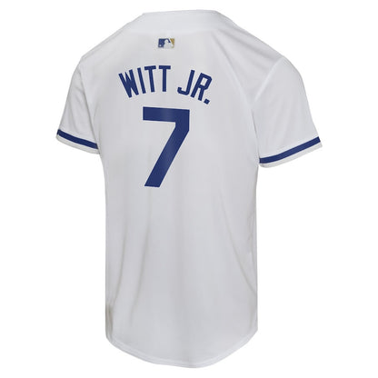 Bobby Witt Jr. 7 Kansas City Royals Home Game Player YOUTH Jersey - White