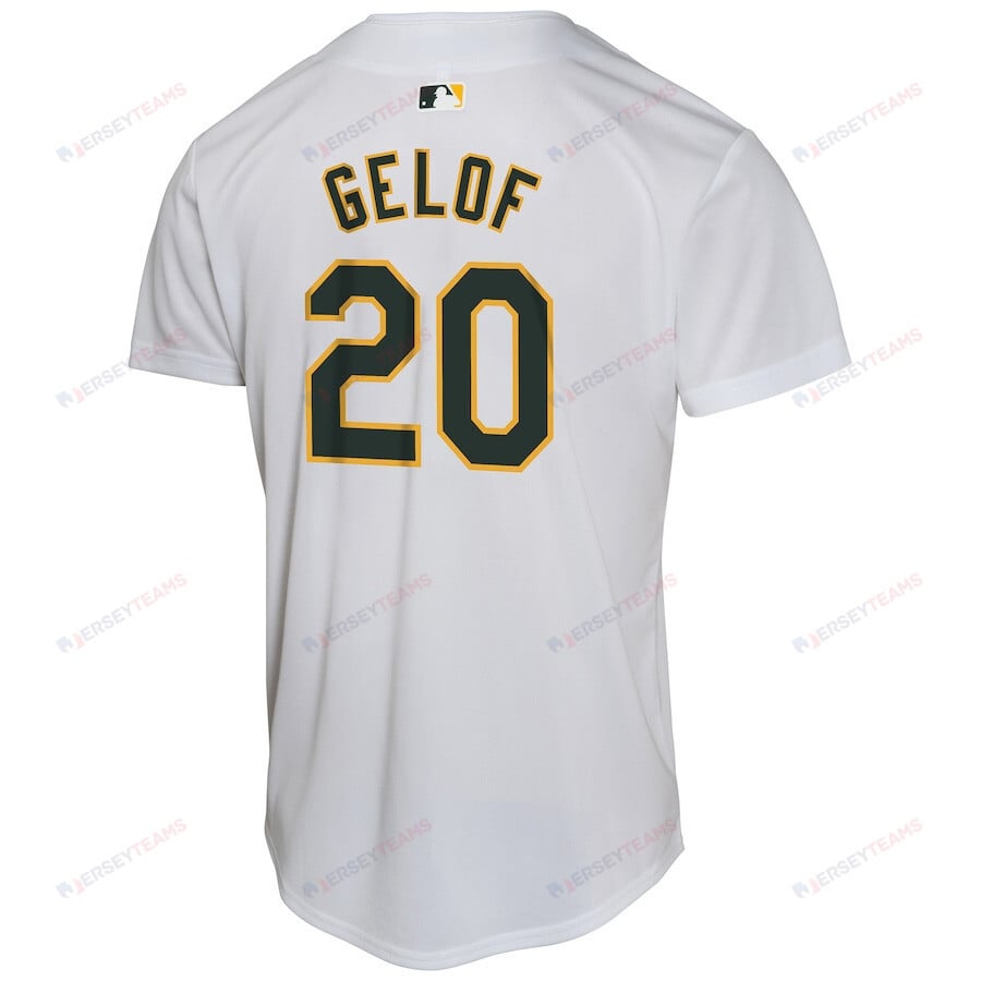Zack Gelof 20 Oakland Athletics Home Game YOUTH Jersey - White