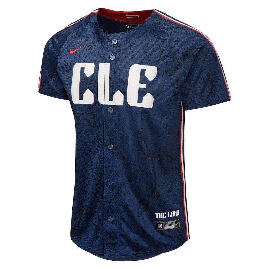 Steven Kwan 38 Cleveland Guardians 2024 City Connect Limited YOUTH Jersey - Navy