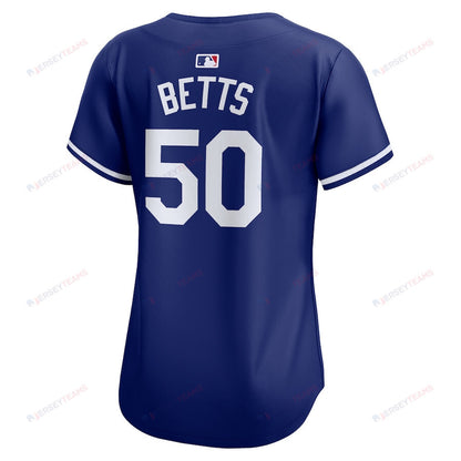 Mookie Betts 50 Los Angeles Dodgers Alternate Limited Women Jersey - Royal