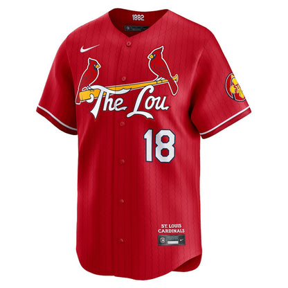 Jordan Walker 18 St. Louis Cardinals 2024 City Connect Limited Men Jersey - Red