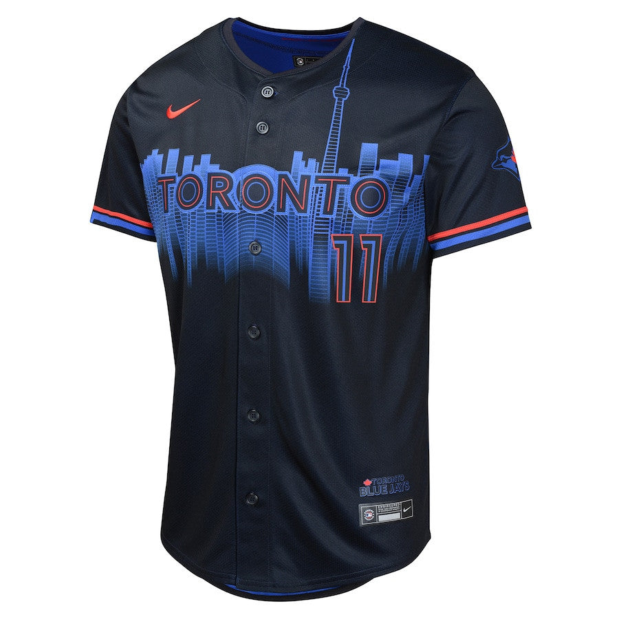 Bo Bichette 11 Toronto Blue Jays 2024 City Connect Limited YOUTH Jersey - Navy