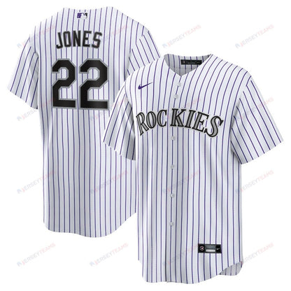 Nolan Jones 22 Colorado Rockies Home Men Jersey - White