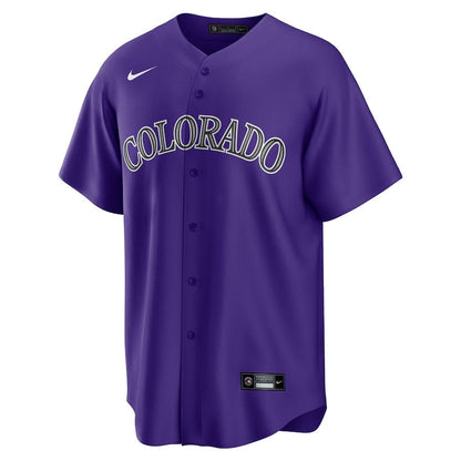 Nolan Jones 22 Colorado Rockies Alternate Men Jersey - Purple