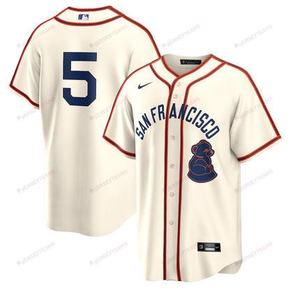 Mike Yastrzemski 5 San Francisco Giants 2024 Rickwood Classic Player Men Jersey - Cream