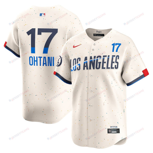 Shohei Ohtani 17 Los Angeles Dodgers 2024 City Connect Limited Men Jersey - Cream