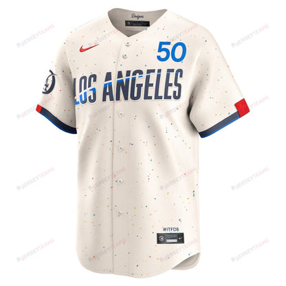 Mookie Betts 50 Los Angeles Dodgers 2024 City Connect Limited Men Jersey - Cream