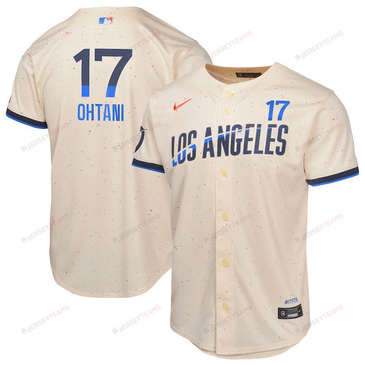 Shohei Ohtani 17 Los Angeles Dodgers 2024 City Connect Limited Youth Jersey - Cream