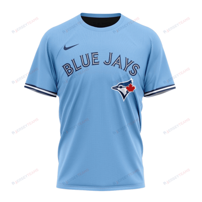 Toronto Blue Jays 2024/25 Alternate Kits Custom AOP T-Shirt - Sky Blue